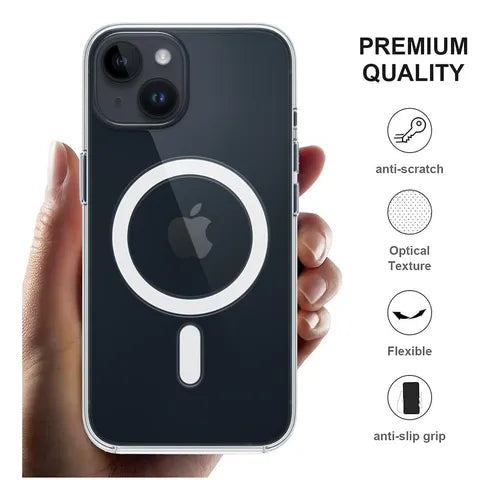 Estuche protector Space MagSafe transparente para iPhone 14