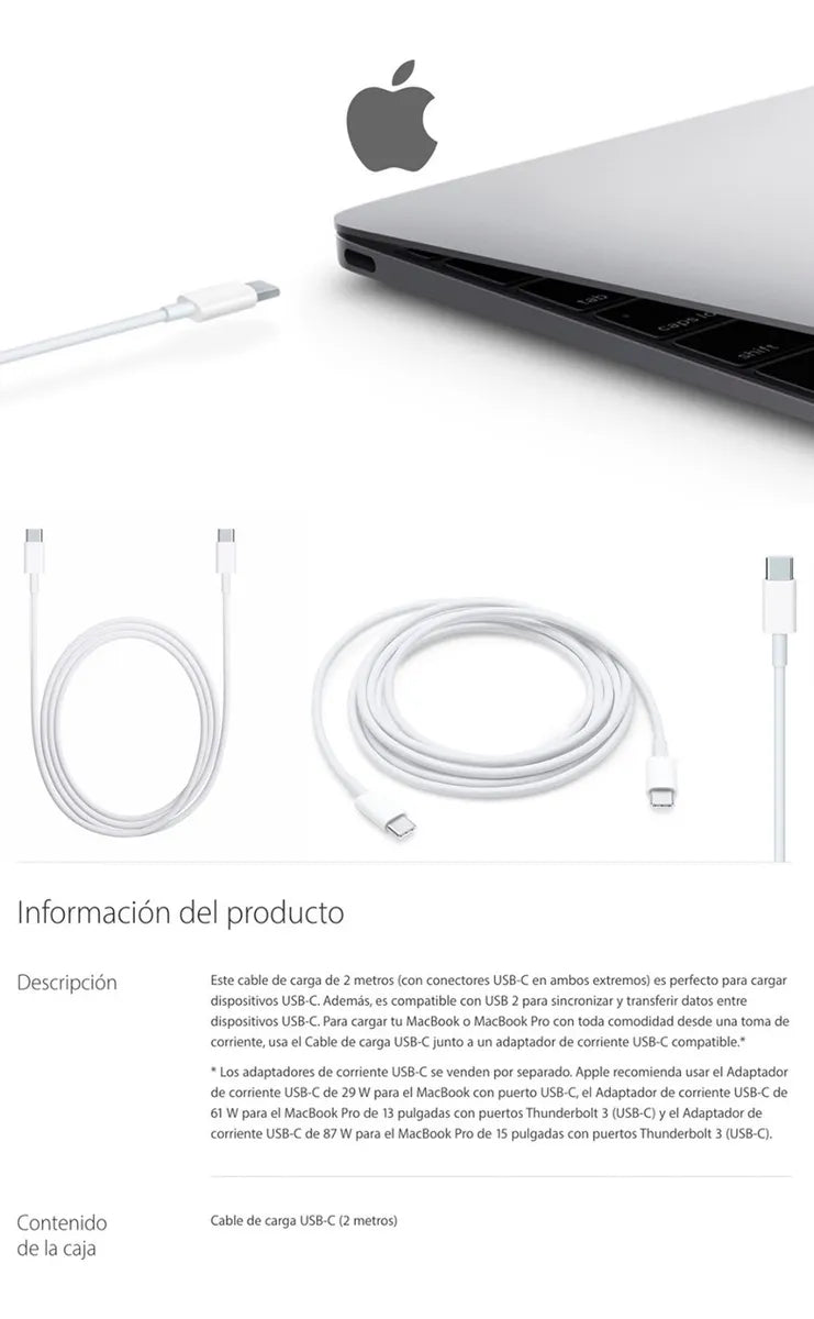 Cable Apple Usbc A Usbc 1 Metro Macbook Ipad
