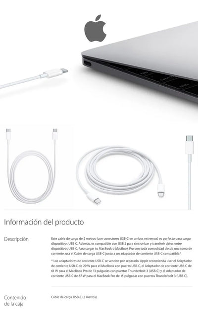 Cable Apple Usbc A Usbc 1 Metro Macbook Ipad